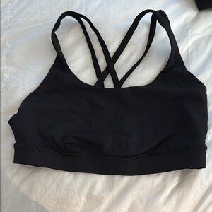 Barely Worn! Lululemon Black Energy Bra with Crisscross Straps - Size 8